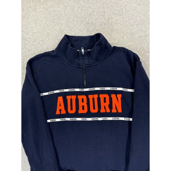 Auburn Tigers 1/4 Zip Campus Sweatshirt (Women's‎ Small) Blue - Picture 2 of 11